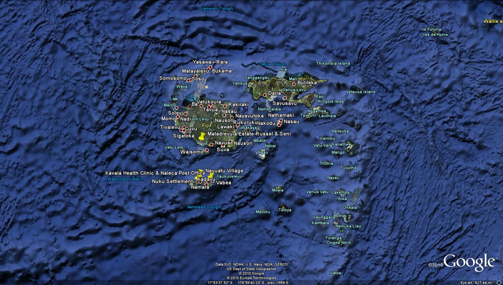 Остров Раби Фиджи на карте Спутник